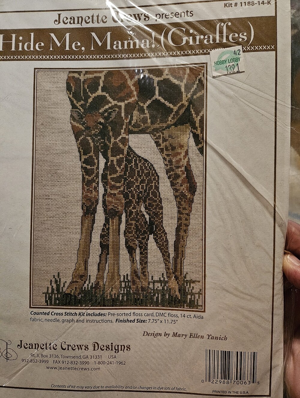 NWT Giraffe Cross Stitch Kit